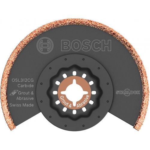  Bosch OSL312CG Starlock Oscillating Multi Tool kerf Carbide Grit Grout Grinding Blade, 3-1/2 x 1/8
