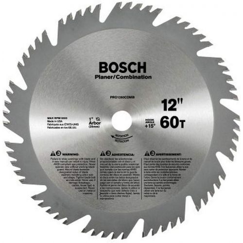  Bosch PRO1260COMB 12-Inch 60 Tooth ATB Combination Saw Blade with 1-Inch Arbor