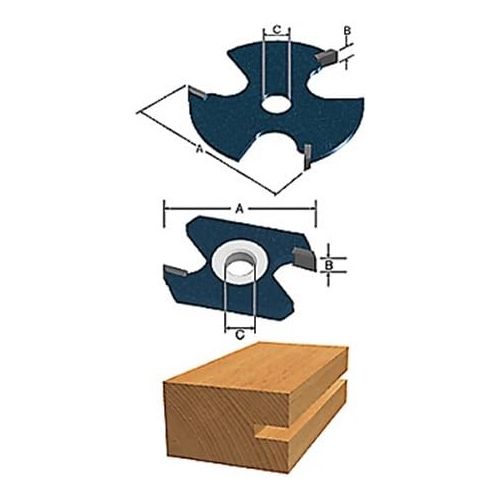  Bosch 85610MC 1-7/8 In. 3-Wing Slotting Cutter