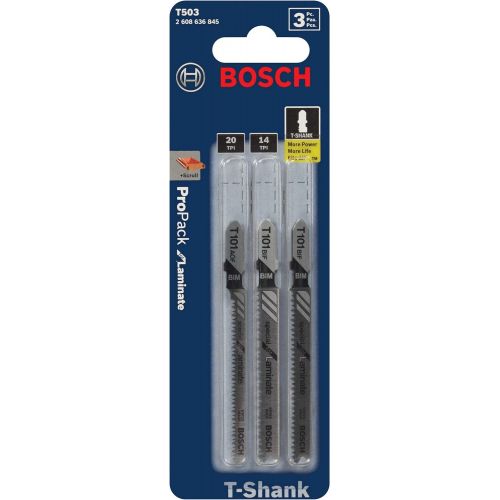  Bosch T503 3-Piece Hardwood/Laminate Flooring T-Shank Jig Saw Blade Set