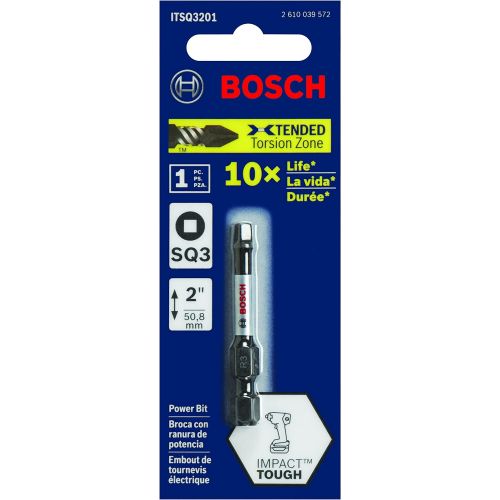  Bosch ITSQ3201 Impact Tough 2 In. Square #3 Power Bit