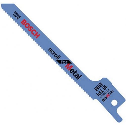  Bosch RSM418 5-Piece 4 In. 18 TPI Scroll for Metal Reciprocating Saw Blade