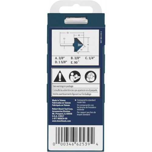  Bosch 84300MC 3/8 In. x 7/16 In. Carbide-Tipped V-Groove Router Bit