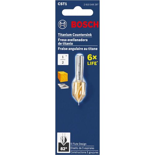  Bosch CST1 1/2 In. Titanium-Coated Countersink