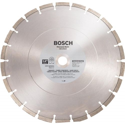  Bosch DB1464 Premium Plus 14-Inch Dry or Wet Cutting Segmented Diamond Saw Blade with 1-Inch Arbor for Reinforced Concrete