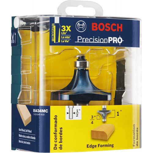  Bosch 85434MC 3/4 In. x 1 In. Carbide-Tipped Roundover Router Bit