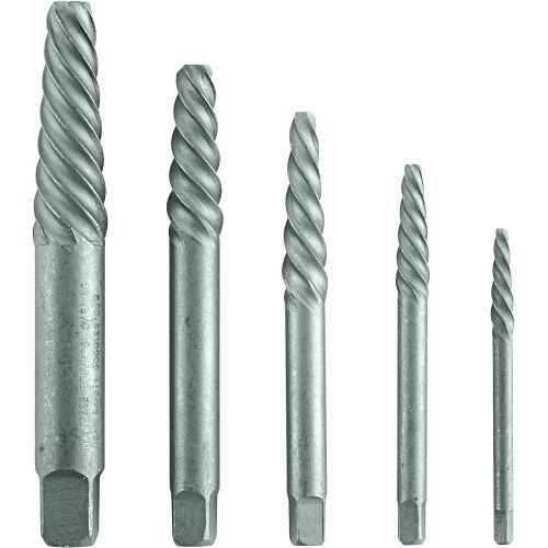  Bosch BSPE5S 5 Pc. High-Carbon Steel Spiral Flute Extractor Set