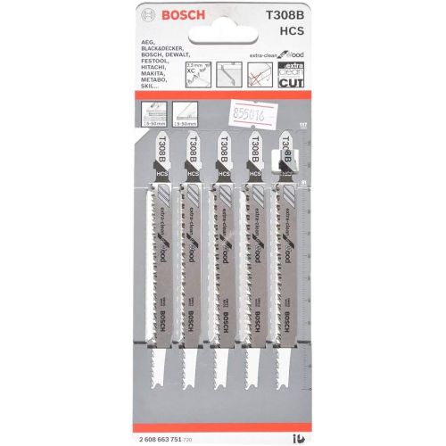  Bosch 2608663751 Jigsaw BladeT 308 B (5 Piece)