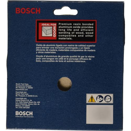  Bosch SR6R180 5-Piece 180 Grit 6 In. 6 Hole Hook-And-Loop Sanding Discs