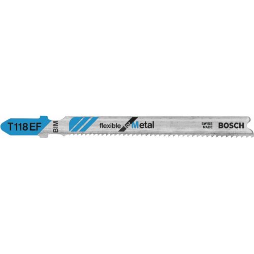  Bosch T118EF100 100-Piece 3-5/8 In. 11-18 TPI Flexible for Metal T-Shank Jig Saw Blades