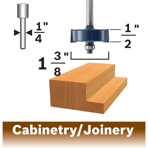  Bosch 85614MC 1/2 In. x 1/2 In. Carbide-Tipped Rabbeting Router Bit