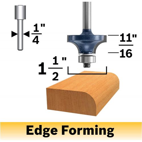  Bosch 85297MC 1/2 In. x 11/16 In. Carbide-Tipped Roundover Router Bit