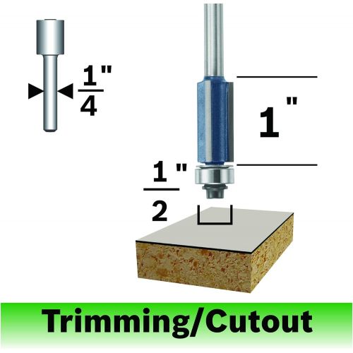  Bosch 85216M 1/2 In. x 1 In. Carbide Tipped 3-Flute Flush Trim Bit