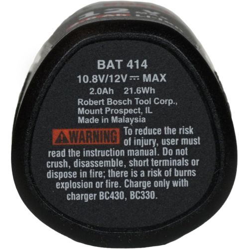  Bosch BAT414 10.8V - 12V Max Li-ion 2.0Ah 2PK Battery