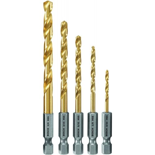  Bosch TI5IM 5 Pc. Impact Tough Titanium Drill Bit Set,