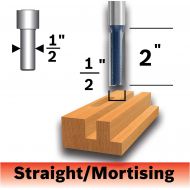 Bosch 85251M 1/2 In. x 2 In. Carbide Tipped 2-Flute Straight Bit