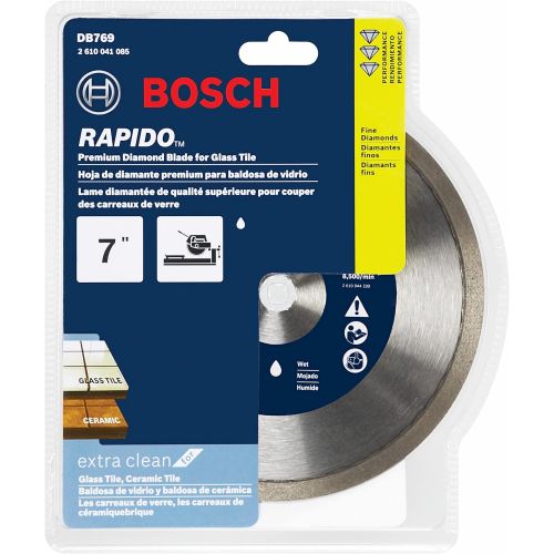  Bosch DB769 7 In. Rapido Premium Continuous Rim Diamond Blade for Glass Tile