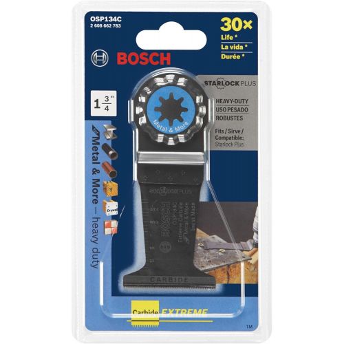  Bosch OSP134C 1-3/4 In. StarlockPus Oscillating Multi Tool Carbide Plunge Cut Blade