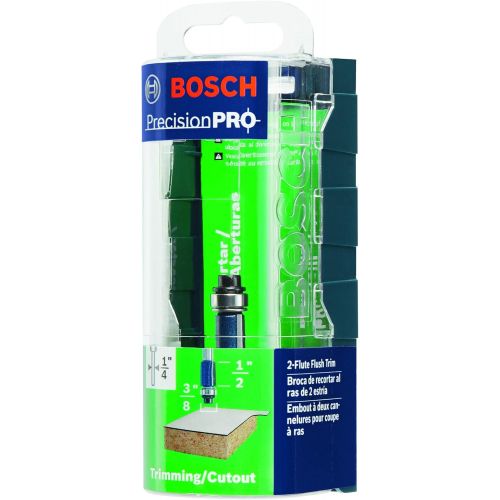  Bosch 85269M 3/8 In. x 1/2 In. Carbide Tipped 2-Flute Flush Trim Bit