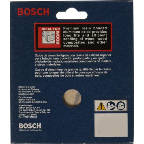  Bosch SR5R180 5-Piece 180 Grit 5 In. 8 Hole Hook-And-Loop Sanding Discs