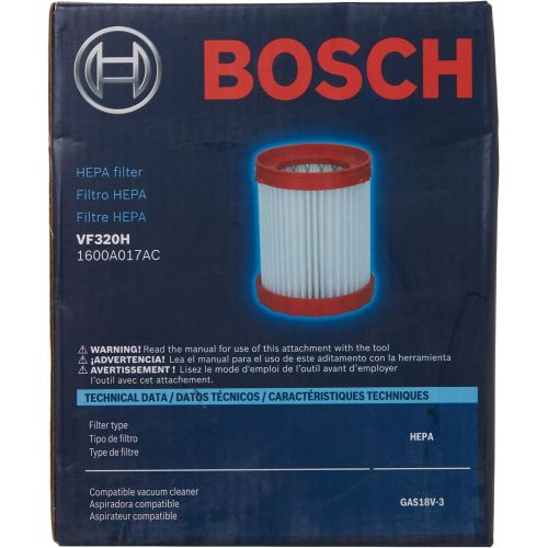  Bosch VF320H HEPA Filter for 18V 2.6-Gallon Wet/Dry Vacuum Cleaner