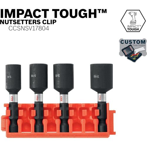  Bosch CCSNSV17804 4Piece 1-7/8 In. Nutsetters with Clip for Custom Case System