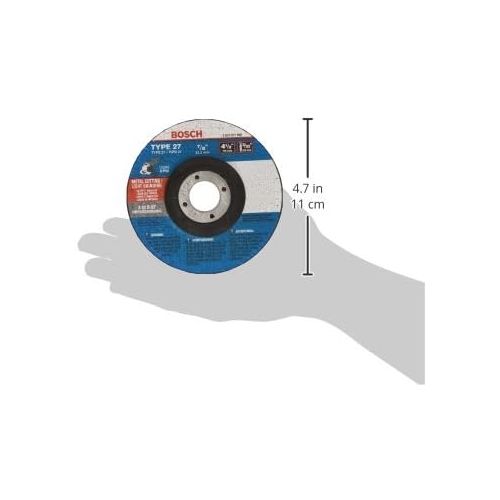  Bosch CG27M450 4-1/2 In. 3/32 In. 7/8 In. Arbor Type 27 24 Grit Light Grinding/Metal Cutting Abrasive Wheel