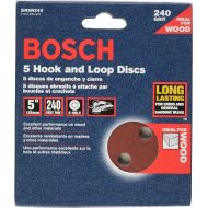 Bosch SR5R240 5-Piece 240 Grit 5 In. 8 Hole Hook-And-Loop Sanding Discs