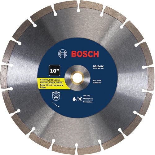  Bosch DB1041C 10 In. Premium Segmented Rim Diamond Blade for Universal Rough Cuts