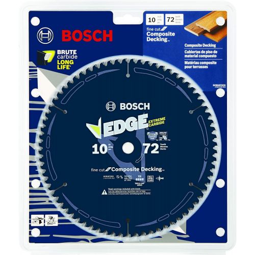  Bosch DCB1072CD 10 In. 72 Tooth Edge Circular Saw Blade for Composite Decking