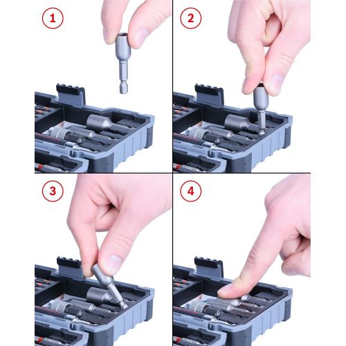  Bosch 2607017164 43 Piece Bit-/Nut setter Masonry Drill Bit Sets