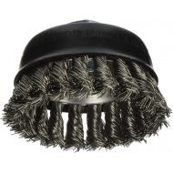 Bosch WB504 3-Inch Cup Brush, Knotted, Stainless Steel, 5/8-Inch x 11 Thread Arbor