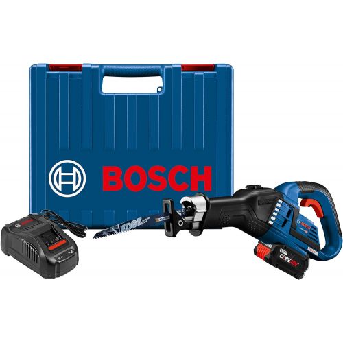  Bosch GSA18V-125K14A 18V EC Brushless 1.25 In. Stroke Multi-Grip Reciprocating Saw Kit with (1) CORE18V 8.0 Ah Performance Battery