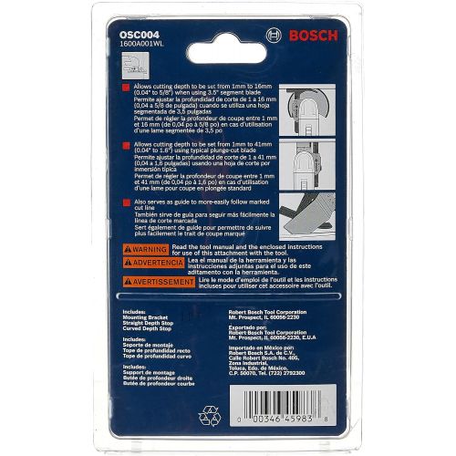  Bosch OSC004 Depth Stop Kit for MX30E and MXH180 Oscillating Tools