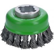 Bosch WBX329 3 In. Wheel Dia. X-LOCK Arbor Stainless Steel Knotted Wire Single Row Cup Brush