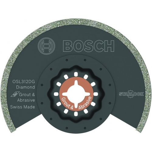  Bosch OSL312DG Starlock Oscillating Multi Tool Diamond Grit Grout Blade, 3-1/2