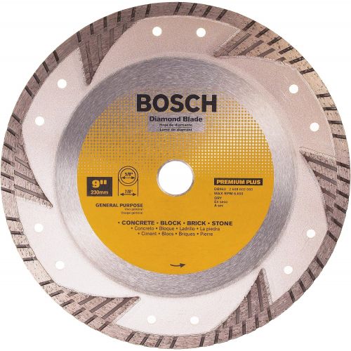  Bosch DB963 Premium Plus 9-Inch Dry Cutting Turbo Continuous Rim Diamond Saw Blade with 7/8-Inch Arbor for Masonry