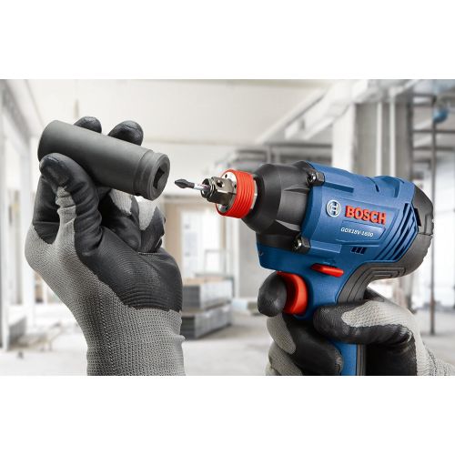 Bosch GDX18V-1600N 18V 1/4 In. and 1/2 In. Two-In-One Socket-Ready Impact Driver (Bare Tool)