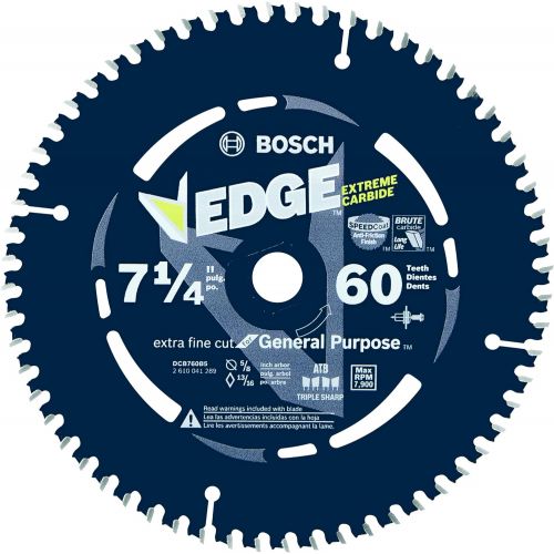  Bosch DCB760 7-1/4 In. 60 Tooth Edge Circular Saw Blade for Extra-Fine Finish