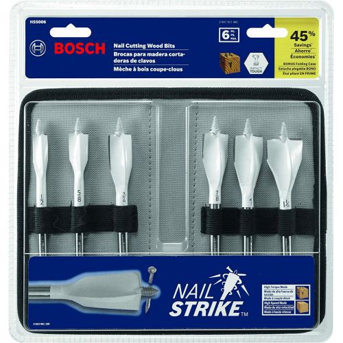  Bosch NS5006 6 pc. Nail Strike Wood-Boring Spade Bit Set