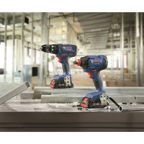  Bosch CORE18V 2-Tool Power Tool Combo Kit with Soft Case (2-Batteries Included and Charger Included)