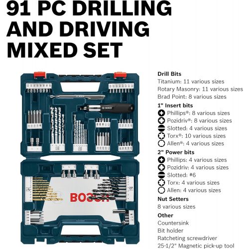  Bosch 91-Piece Drilling and Driving Mixed Set MS4091