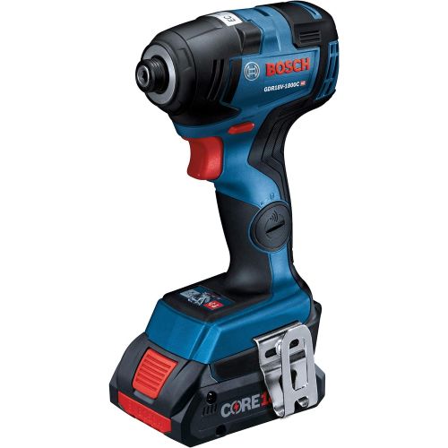  Bosch GDR18V-1800CB25 18V EC Brushless Connected-Ready 1/4 In. Hex Impact Driver Kit with (2) CORE18V 4.0 Ah Compact Batteries