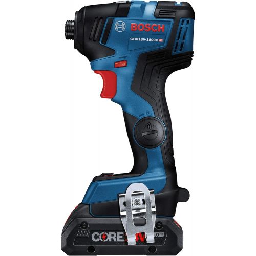  Bosch GDR18V-1800CB25 18V EC Brushless Connected-Ready 1/4 In. Hex Impact Driver Kit with (2) CORE18V 4.0 Ah Compact Batteries