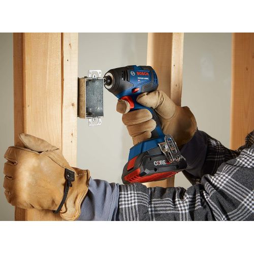  Bosch GDR18V-1800CB25 18V EC Brushless Connected-Ready 1/4 In. Hex Impact Driver Kit with (2) CORE18V 4.0 Ah Compact Batteries