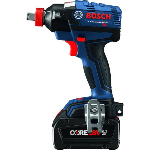  Bosch IDH182-B24 18V EC Brushless 1/4 and 1/2 Socket-Ready Impact Driver Kit with (2) CORE18V Batteries, Blue