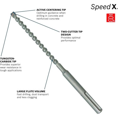  Bosch HC5040 7/8 In. x 13 In. SDS-max Speed-X Rotary Hammer Bit