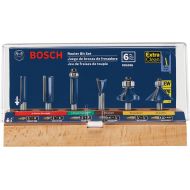 Bosch RBS006 1/4-Inch Shank Carbide-Tipped Multi-Purpose Router Bit Set, 6-Piece