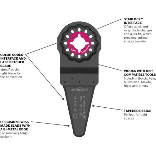  Bosch OSL214K-10 2.25 In. Starlock Oscillating Multi-Tool Knife