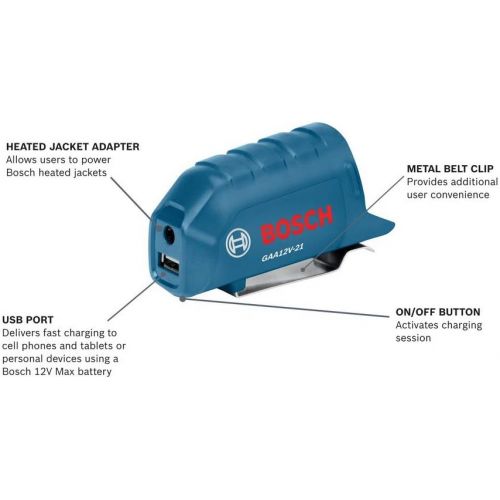  Bosch GAA12V-21N 12V Max Portable Power Adapter